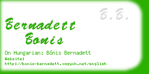bernadett bonis business card