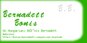 bernadett bonis business card